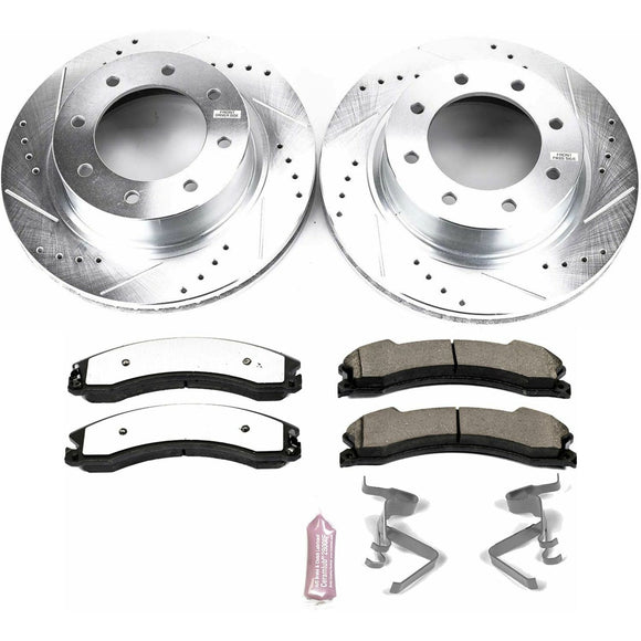 PowerStop Z36 Carbon-Fiber Ceramic Brake Pad with Drilled and Slotted Rotor Kit