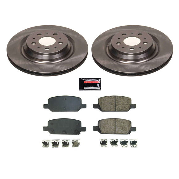 PowerStop OE Stock Replacement Low-Dust Ceramic Brake Pad and Rotor Kit