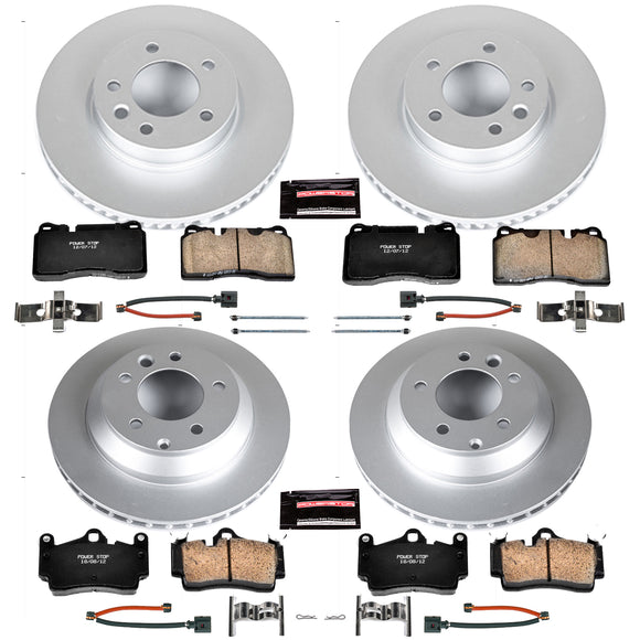 PowerStop Genuine Geomet Coated Rotor and Carbon-Fiber Ceramic Brake Pad Kit