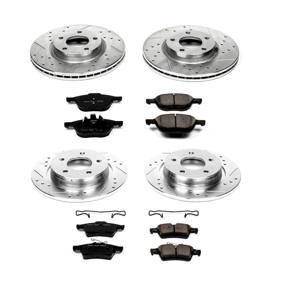 PowerStop Z23 Daily Driver Carbon-Fiber Ceramic Brake Pad and Drilled & Slotted