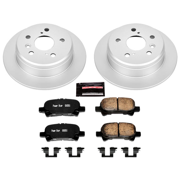 PowerStop Genuine Geomet Coated Rotor and Low-Dust Ceramic Brake Pad Kit