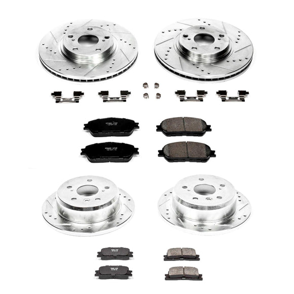 PowerStop Z23 Daily Driver Carbon-Fiber Ceramic Brake Pad and Drilled & Slotted