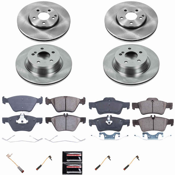 PowerStop OE Stock Replacement Low-Dust Ceramic Brake Pad and Rotor Kit