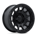 18x9 Fuel Off-Road FC884 Fortress Matte Black Gloss Black Lip 6x135 ET20 Wheel