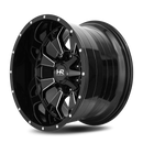 22x10 Hardrock Devastator Gloss Black Milled 8x165.1 ET-25 wheel/rim