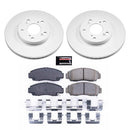 PowerStop Genuine Geomet Coated Rotor and Low-Dust Ceramic Brake Pad Kit