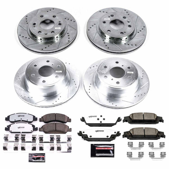 PowerStop Z36 Carbon-Fiber Ceramic Brake Pad with Drilled and Slotted Rotor Kit