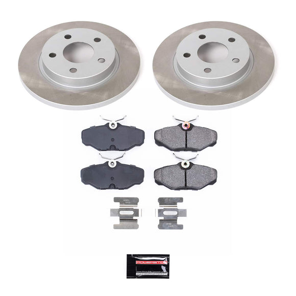 PowerStop Semi-Coated Rotor and Low-Dust Ceramic Brake Pad Kit