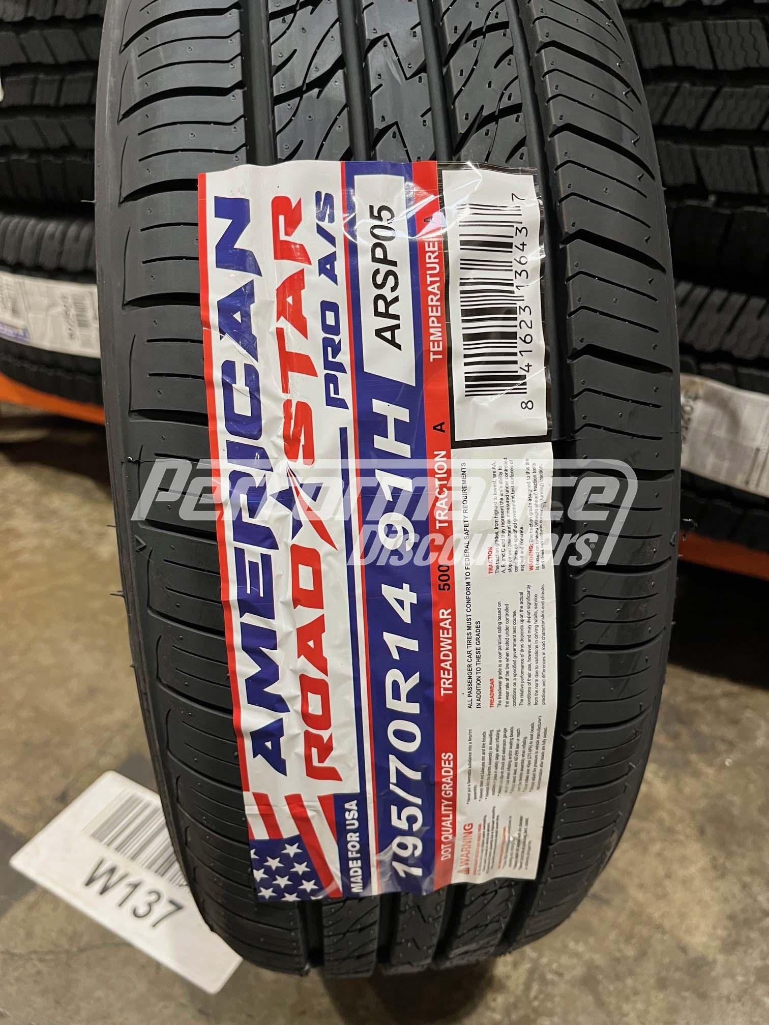 American Roadstar Pro A/S Tire(s) 195/70R14 91H SL BSW 195 70 14 1957014