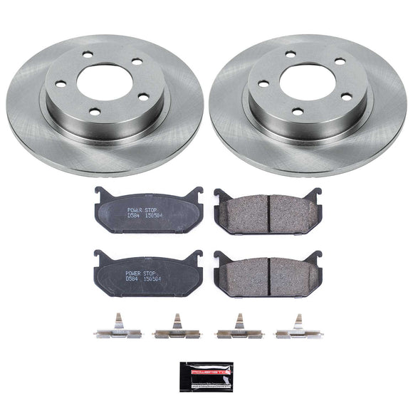 PowerStop OE Stock Replacement Low-Dust Ceramic Brake Pad and Rotor Kit