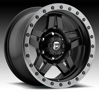 18X8 Fuel D557 Anza Matte Black Gun Metal Ring 5X110 ET27 wheel/rim