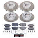 PowerStop Semi-Coated Rotor and Low-Dust Ceramic Brake Pad Kit