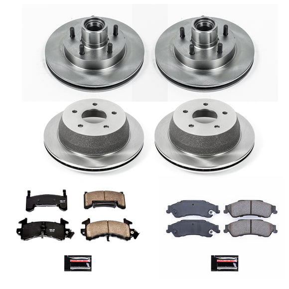 PowerStop OE Stock Replacement Low-Dust Ceramic Brake Pad and Rotor Kit