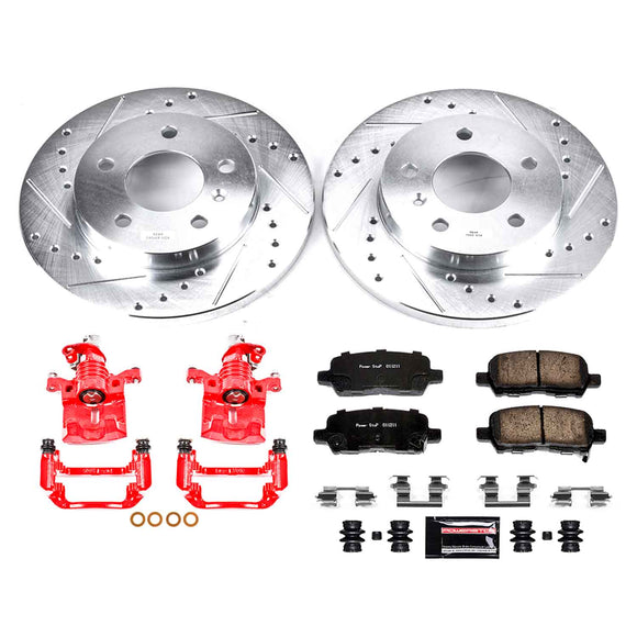 PowerStop Z23 Daily Driver Carbon-Fiber Ceramic Pads Drilled & Slotted Rotor & C