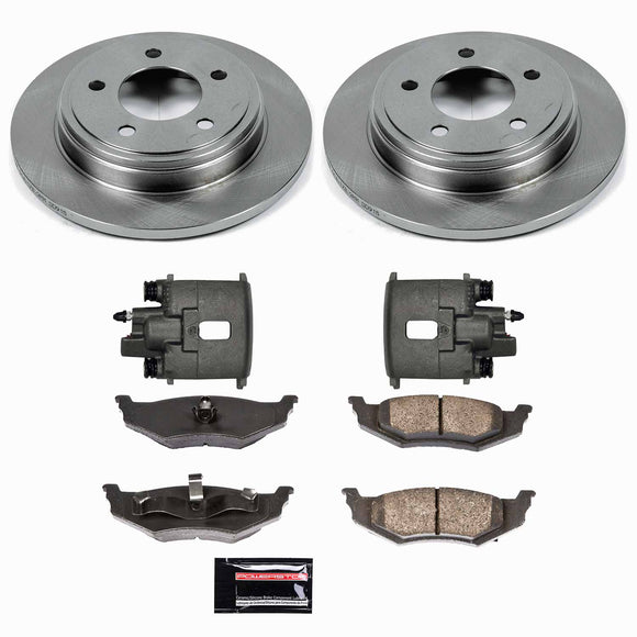PowerStop OE Stock Replacement Low-Dust Ceramic Brake Pad, Rotor and Caliper Kit