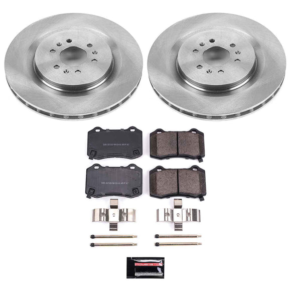 PowerStop OE Stock Replacement Low-Dust Ceramic Brake Pad and Rotor Kit