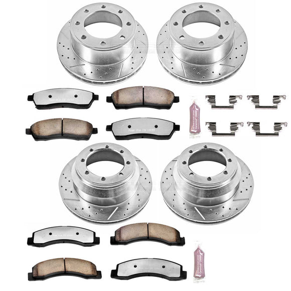 PowerStop Z36 Carbon-Fiber Ceramic Brake Pad with Drilled and Slotted Rotor Kit