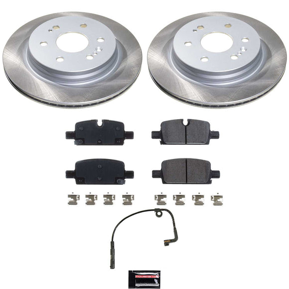 PowerStop Semi-Coated Rotor and Low-Dust Ceramic Brake Pad Kit