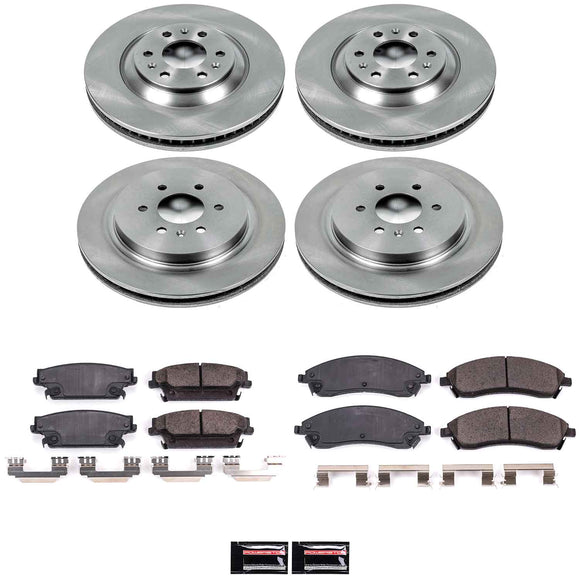 PowerStop OE Stock Replacement Low-Dust Ceramic Brake Pad and Rotor Kit
