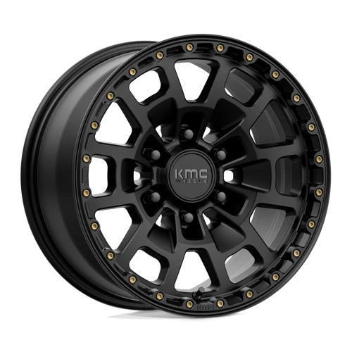 17X8.5 KMC KM718 Summit Satin Black 6X139.7 6X5.5 ET18 Wheel Rim