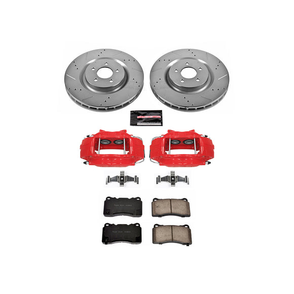 PowerStop Z23 Daily Driver Carbon-Fiber Ceramic Pads Drilled & Slotted Rotor & C