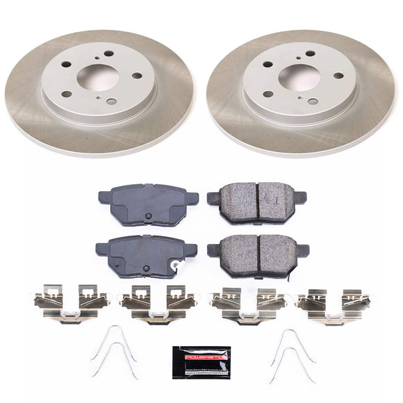 PowerStop Semi-Coated Rotor and Low-Dust Ceramic Brake Pad Kit