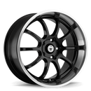 16x7 Konig Lightning Black/Machined Lip 5x100 5x114.3 5x4.5 ET40 Wheel Rim
