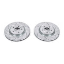 PowerStop Evolution Drilled Slotted Rotors Pair Front For Ford Explorer