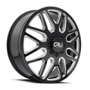 22x8.25 Cali Off-Road Invader Dually Gloss Black Milled 8x165.1 ET-192 Wheel