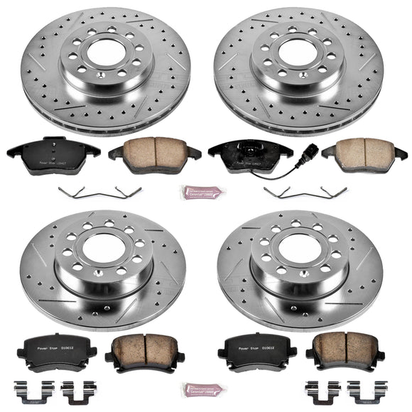 PowerStop Z23 Daily Driver Carbon-Fiber Ceramic Brake Pad and Drilled & Slotted
