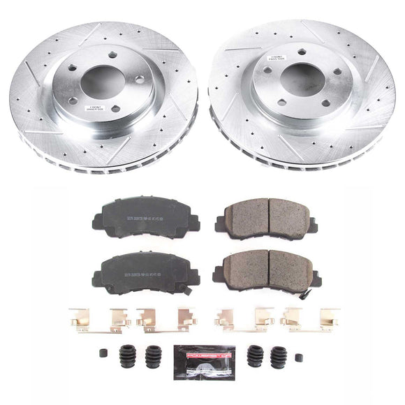 PowerStop Z23 Daily Driver Carbon-Fiber Ceramic Brake Pad and Drilled & Slotted