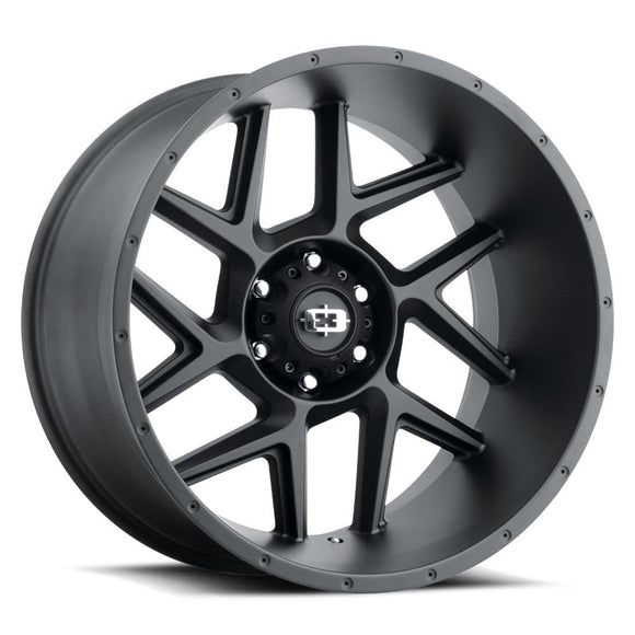 20x10 Vision 361 Spyder Satin Black Wheel 8x165.1 ET-25 CB125.2