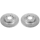 PowerStop Evolution Drilled Slotted Rotors Pair Front For Volkswagen Jetta
