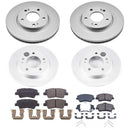 PowerStop Genuine Geomet Coated Rotor and Low-Dust Ceramic Brake Pad Kit