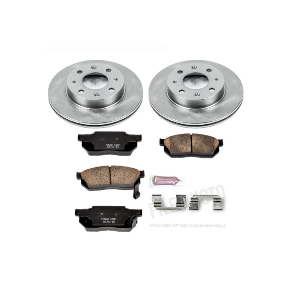 PowerStop OE Stock Replacement Low-Dust Ceramic Brake Pad and Rotor Kit