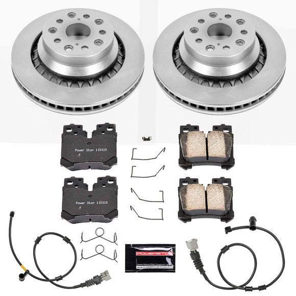 PowerStop OE Stock Replacement Low-Dust Ceramic Brake Pad and Rotor Kit