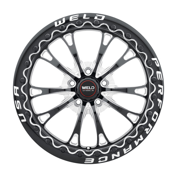 18x10.5 WELD Performance Belmont Beadlock Black Milled 5x120.65 ET65 Wheel Rim