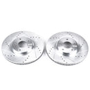 PowerStop Evolution Drilled Slotted Rotors Pair Front For INFINITI FX35