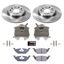 PowerStop OE Stock Replacement Low-Dust Ceramic Brake Pad, Rotor and Caliper Kit