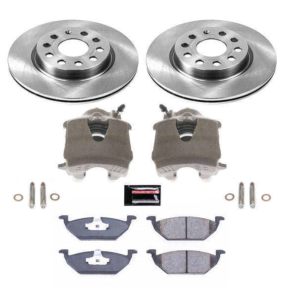 PowerStop OE Stock Replacement Low-Dust Ceramic Brake Pad, Rotor and Caliper Kit