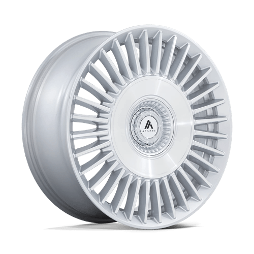 22X9 Asanti Black ABL-40 Tiara Silver 5X112 5X120 ET27 Wheel Rim