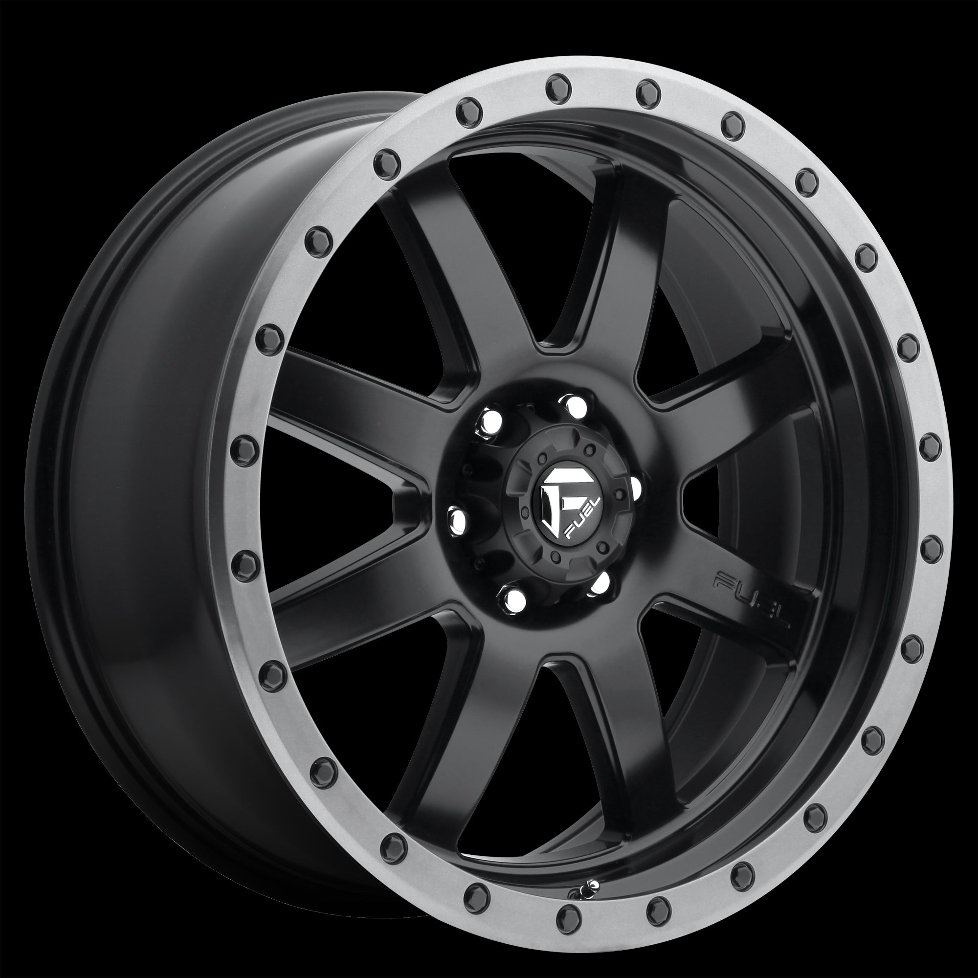 18X10 Fuel D551 Trophy Matte Black Gun Metal Ring 6X139.7 ET-12 wheel/rim