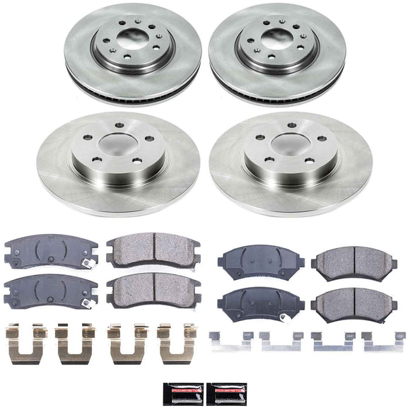 PowerStop OE Stock Replacement Low-Dust Ceramic Brake Pad and Rotor Kit