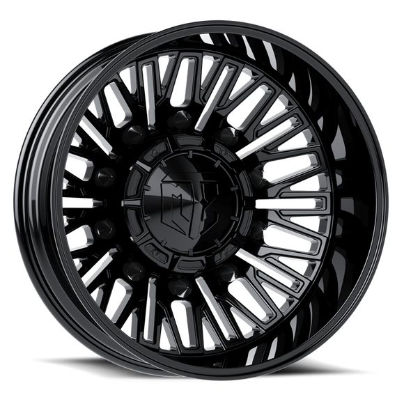 24x8.25 MTX Rageous Gloss Black 10x225 ET-225 CB170.13 Wheel