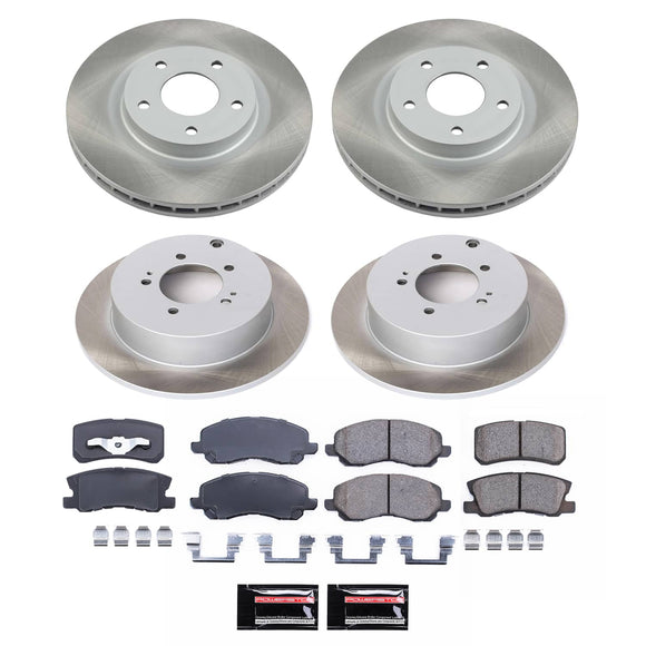 PowerStop Semi-Coated Rotor and Low-Dust Ceramic Brake Pad Kit
