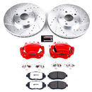 PowerStop Z26 Street Performance Ceramic Brake Pad, Drilled Slotted Rotor, and C