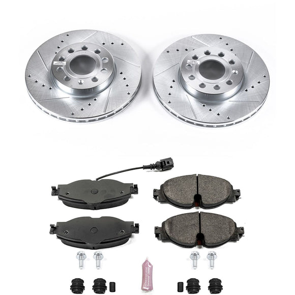 PowerStop Z23 Daily Driver Carbon-Fiber Ceramic Brake Pad and Drilled & Slotted