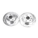 PowerStop Evolution Drilled Slotted Rotors Pair Rear For Acura RL