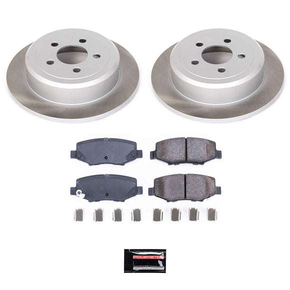PowerStop Semi-Coated Rotor and Low-Dust Ceramic Brake Pad Kit