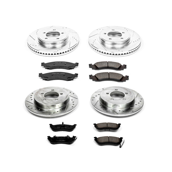 PowerStop Z23 Daily Driver Carbon-Fiber Ceramic Brake Pad and Drilled & Slotted